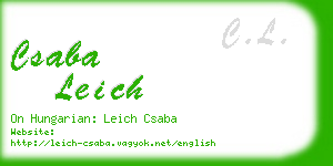 csaba leich business card